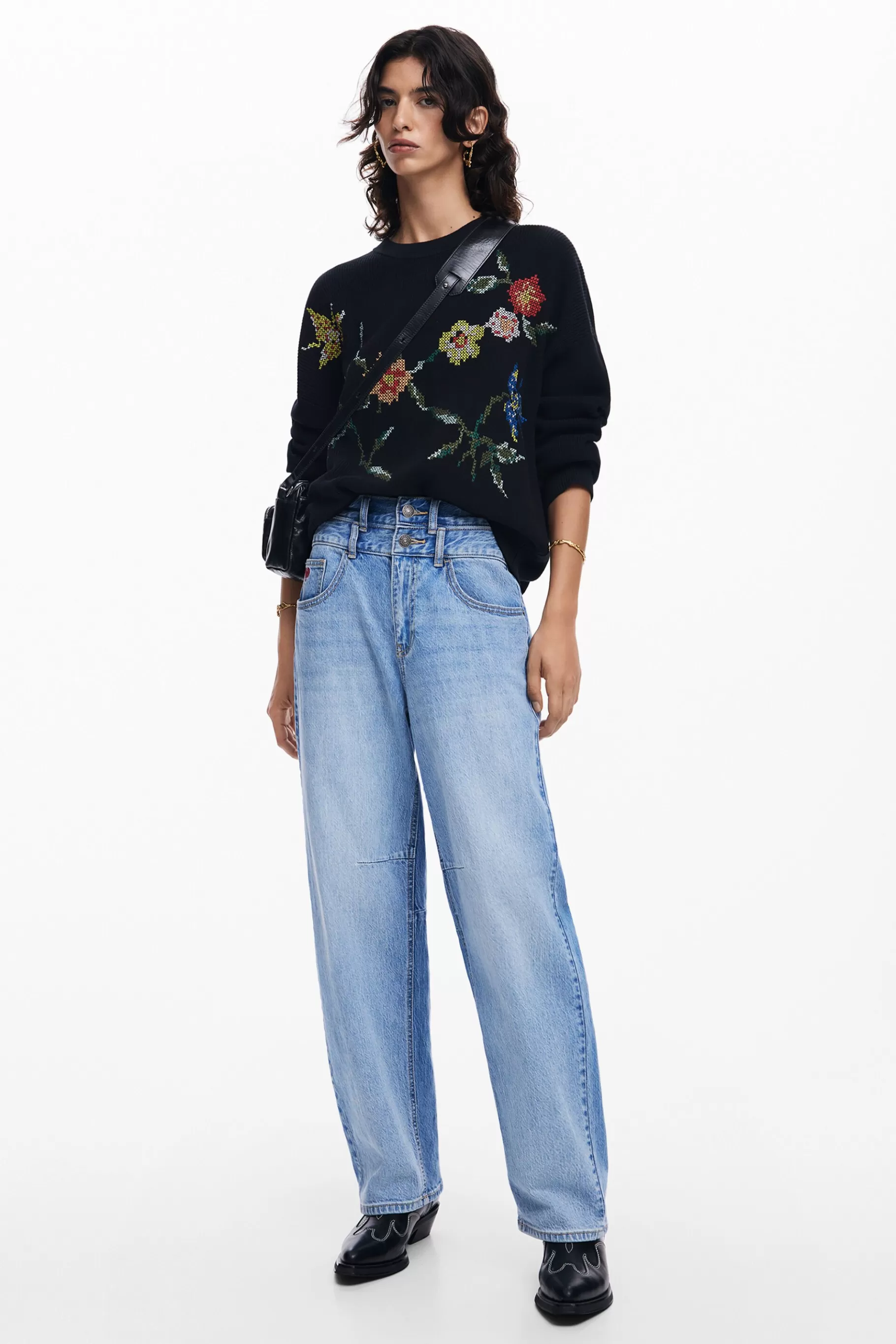 Desigual Sudadera bordado flores*Mujer Ropa De Punto | Jerséis