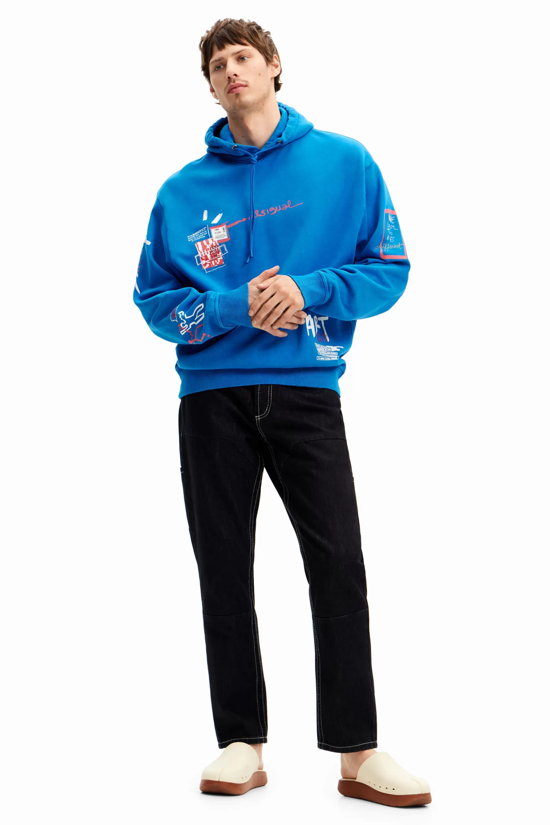Desigual Sudadera graffiti capucha*Hombre Jerséis Y Sudaderas