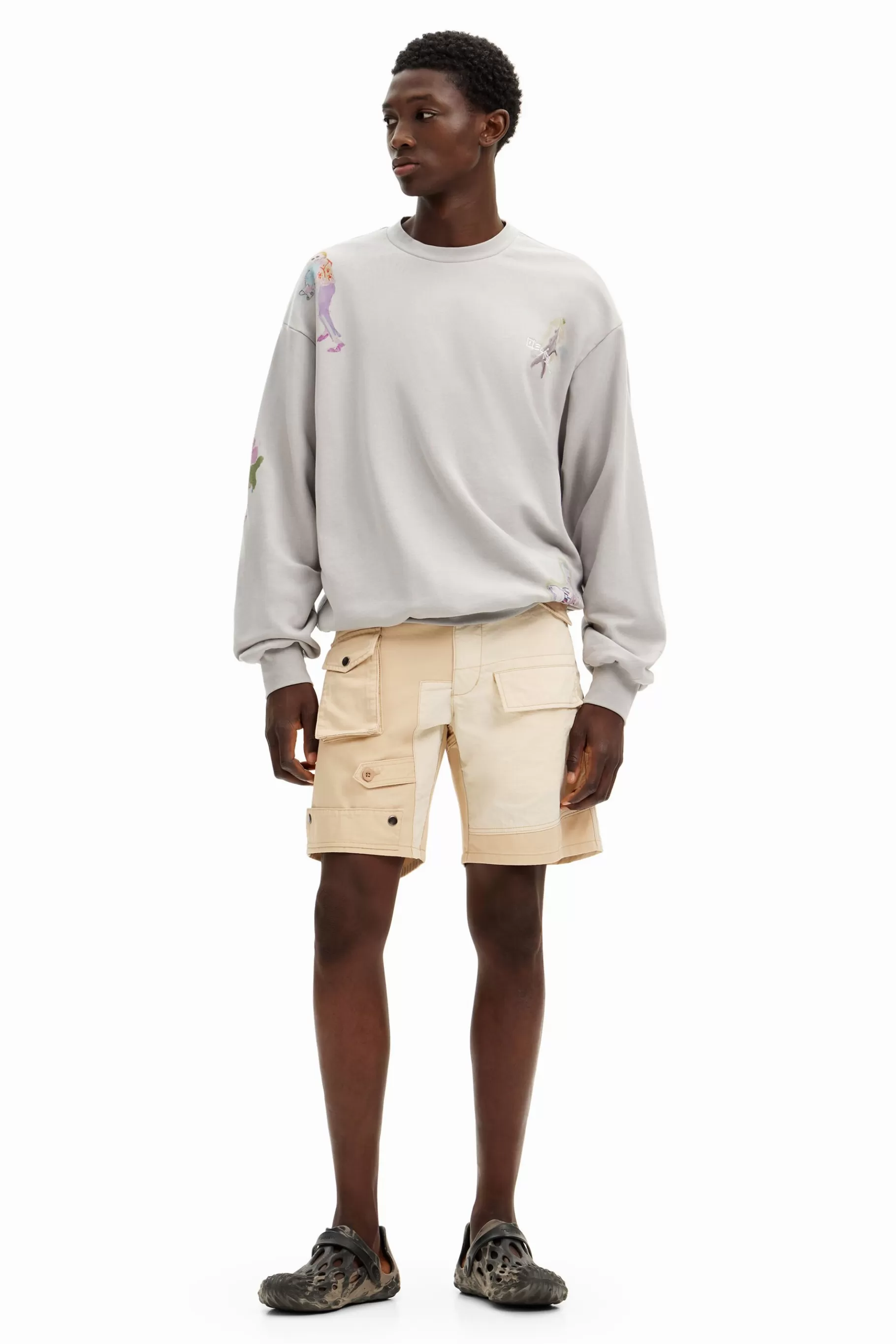 Desigual Sudadera ilustraciones acuarela*Hombre Jerséis Y Sudaderas