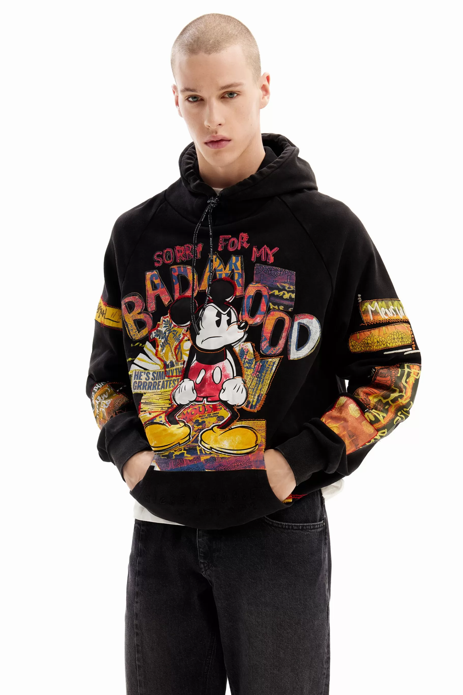 Desigual Sudadera Mickey Mouse patchwork*Hombre Jerséis Y Sudaderas