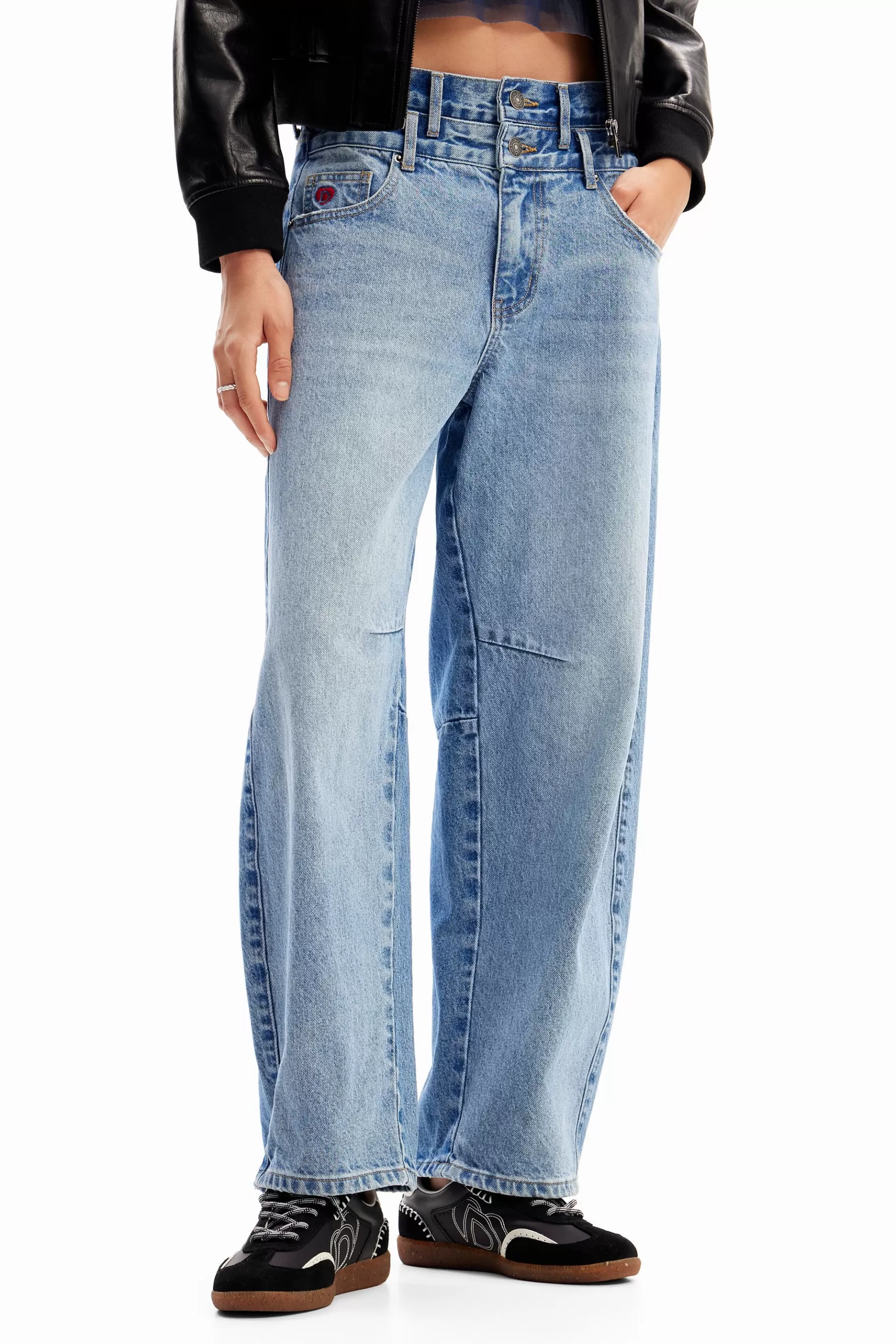 Desigual Vaqueros Balloon cintura doble*Mujer Vaqueros | Pantalones