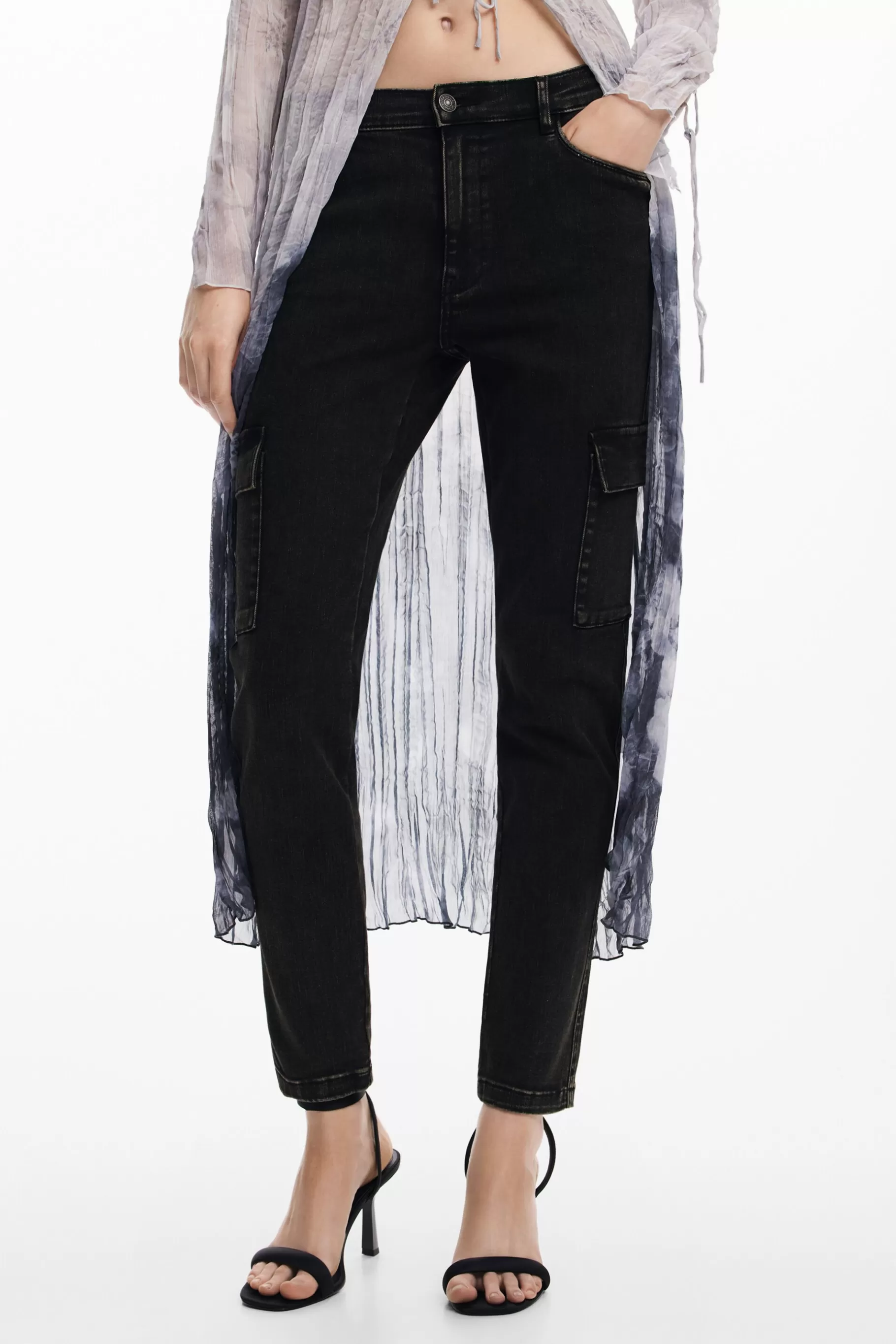 Desigual Vaqueros rectos cargo*Mujer Pantalones