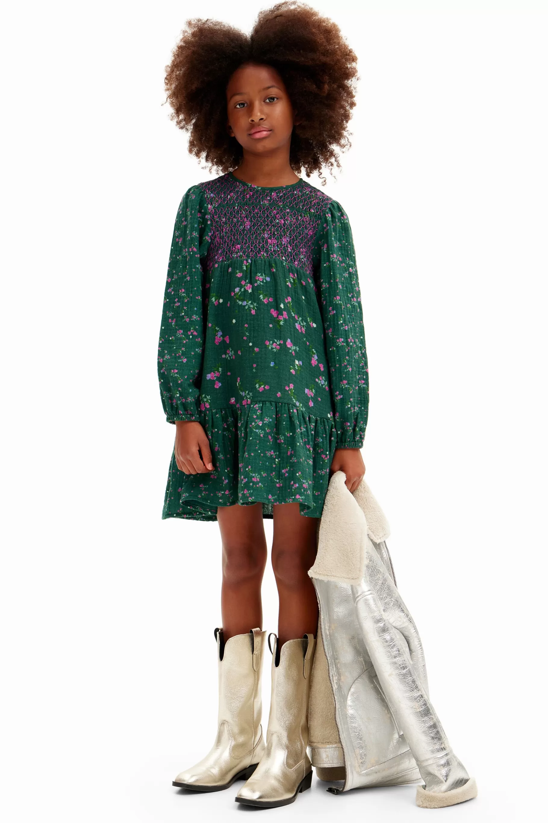Desigual Vestido camisero flores* Vestidos