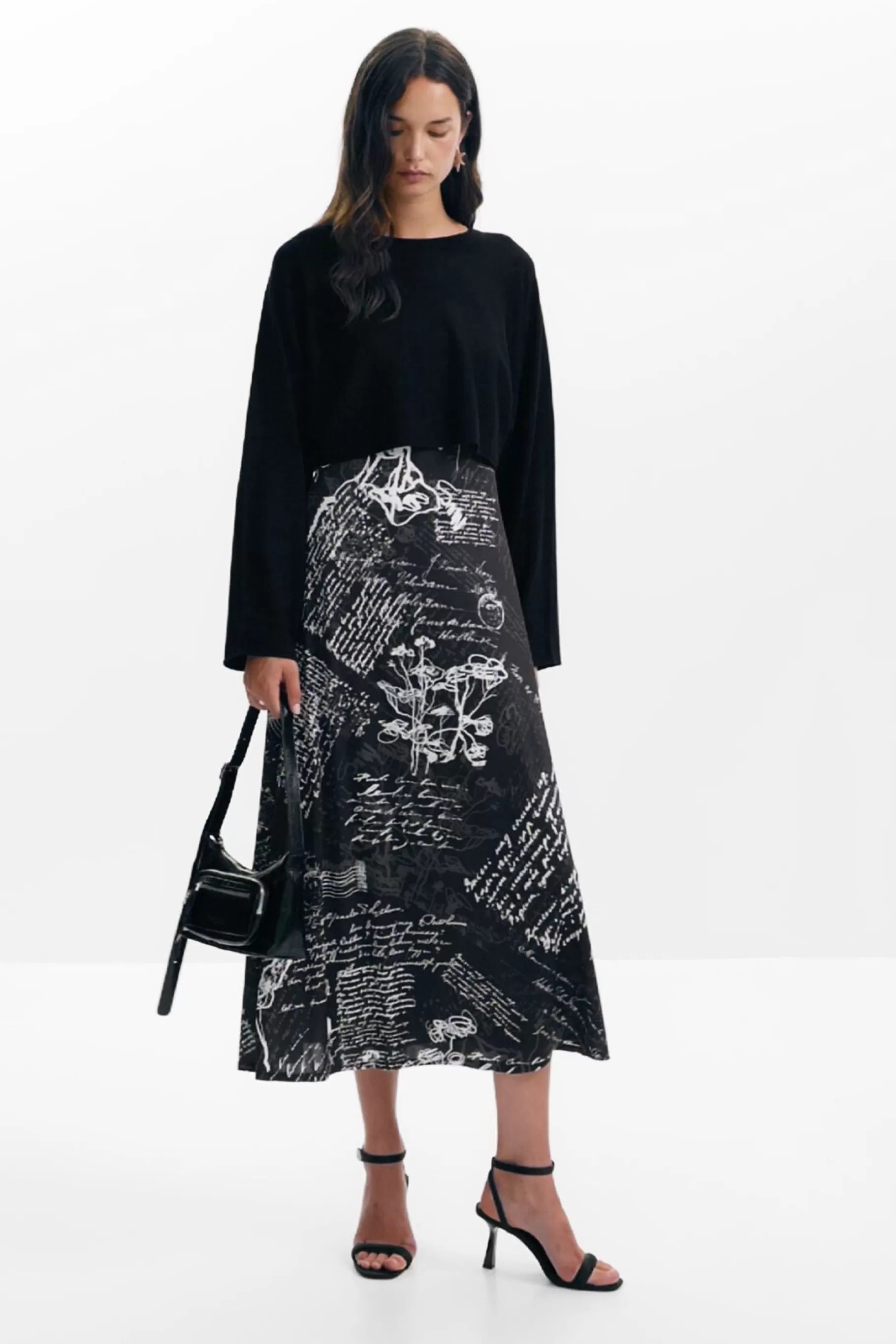 Desigual Vestido midi combinado*Mujer Ropa De Punto | Vestidos Y Monos