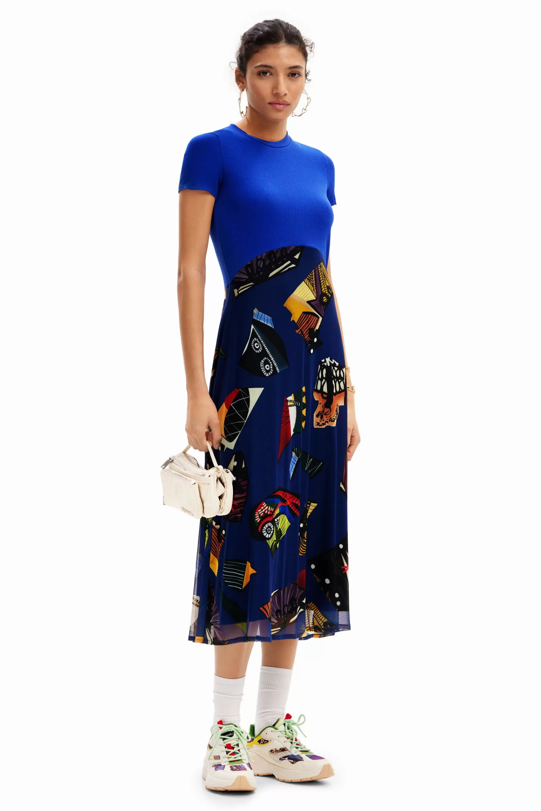 Desigual Vestido midi combinado M. Christian Lacroix*Mujer Vestidos Y Monos