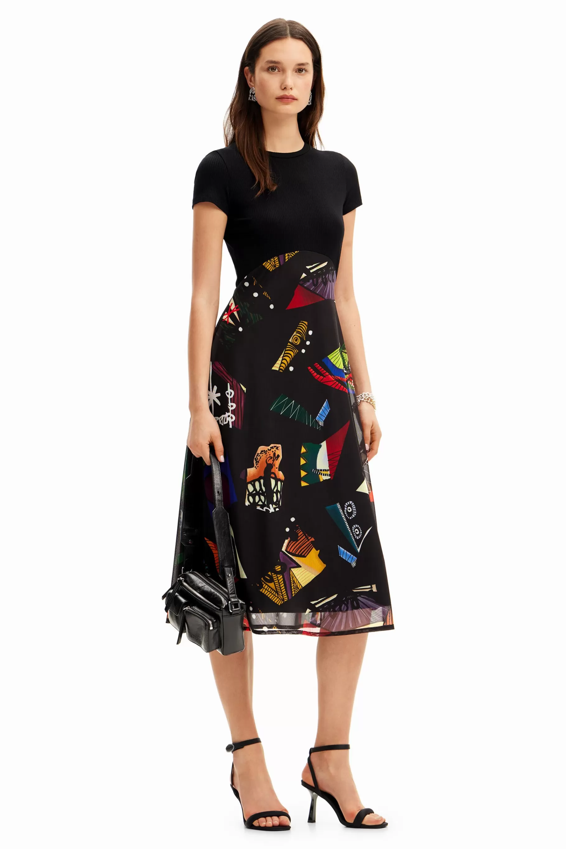 Desigual Vestido midi combinado M. Christian Lacroix*Mujer Vestidos Y Monos