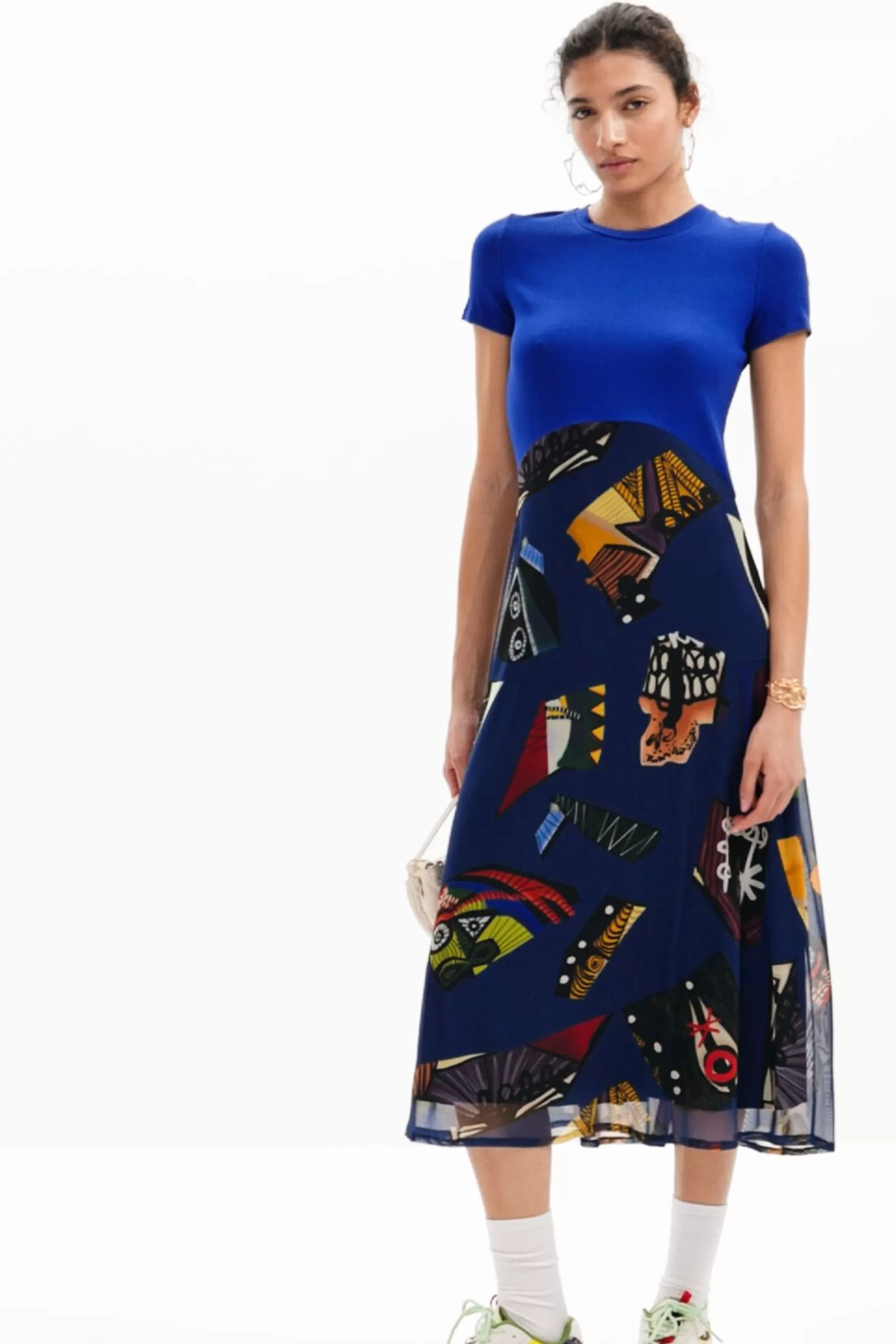 Desigual Vestido midi combinado M. Christian Lacroix*Mujer Vestidos Y Monos