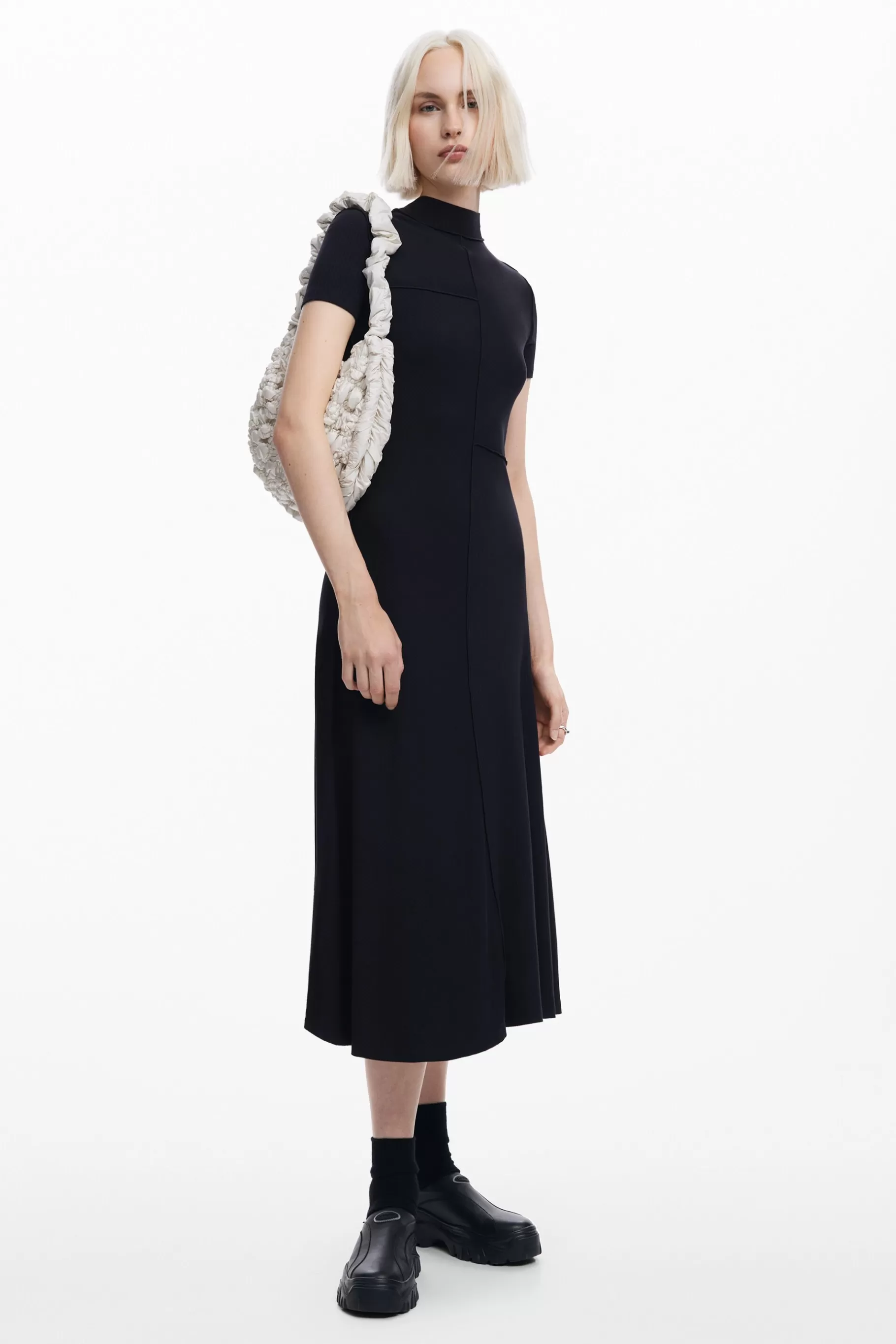 Desigual Vestido midi cuello alto*Mujer Vestidos Y Monos