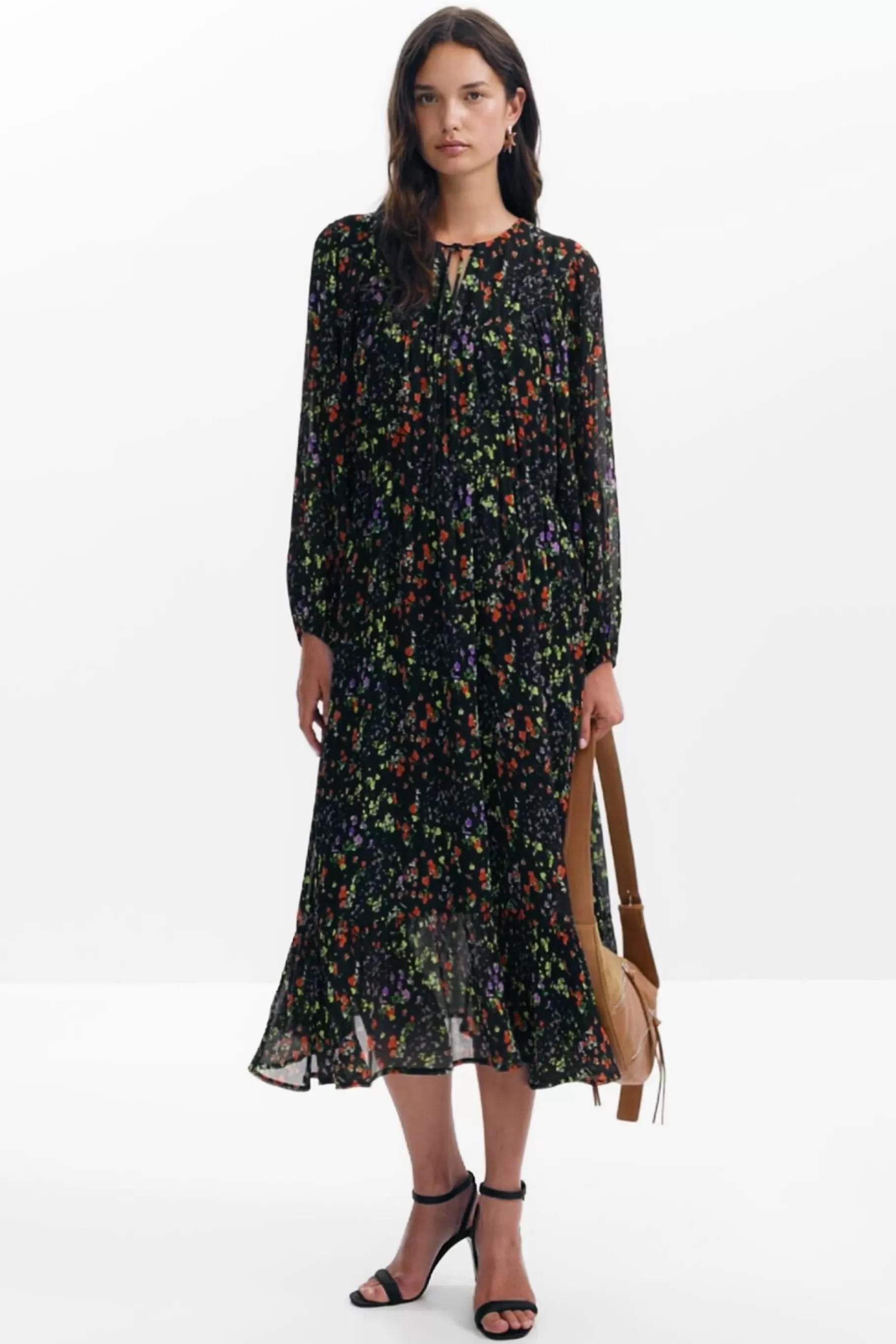 Desigual Vestido midi flores*Mujer Vestidos Y Monos