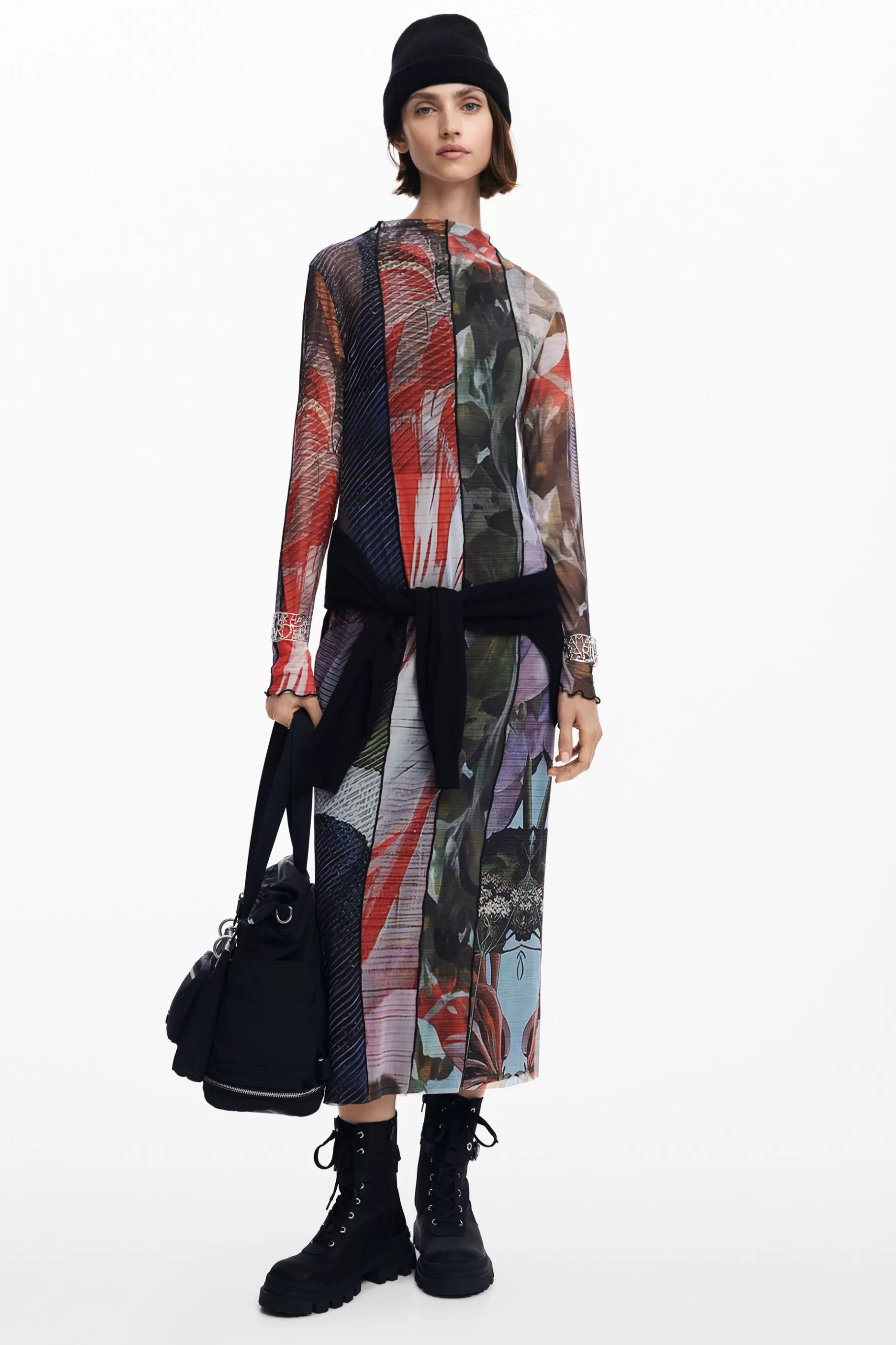 Desigual Vestido midi tul estampado*Mujer Vestidos Y Monos
