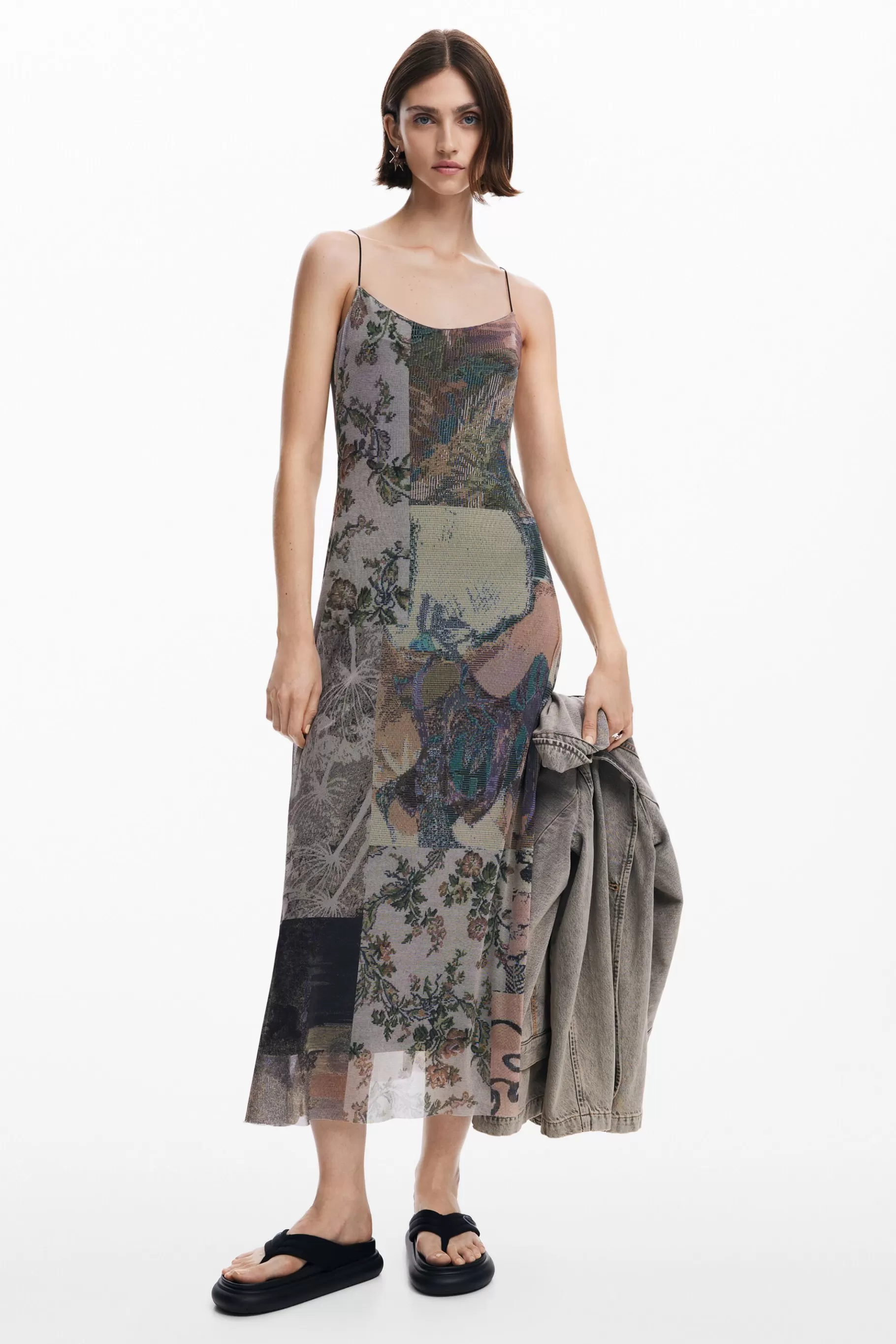 Desigual Vestido tul estampado*Mujer Vestidos Y Monos